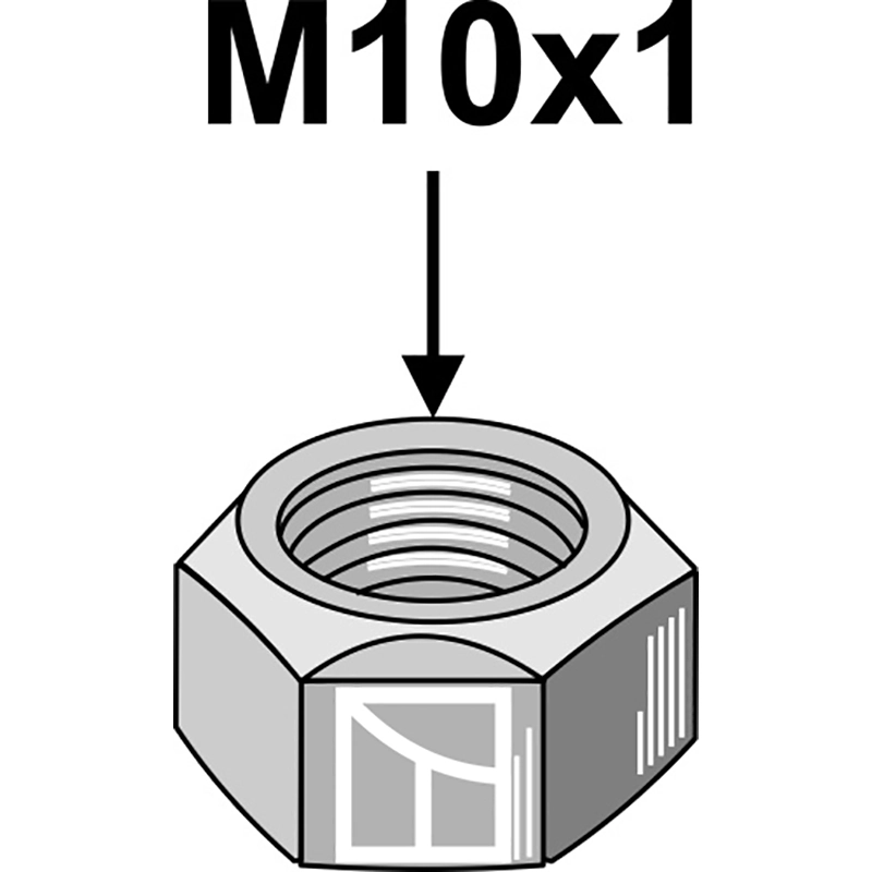 Landwirtschaft Bodenbearbeitung Scheibeneggen Zubehör Sicherungsmutter - M10x1