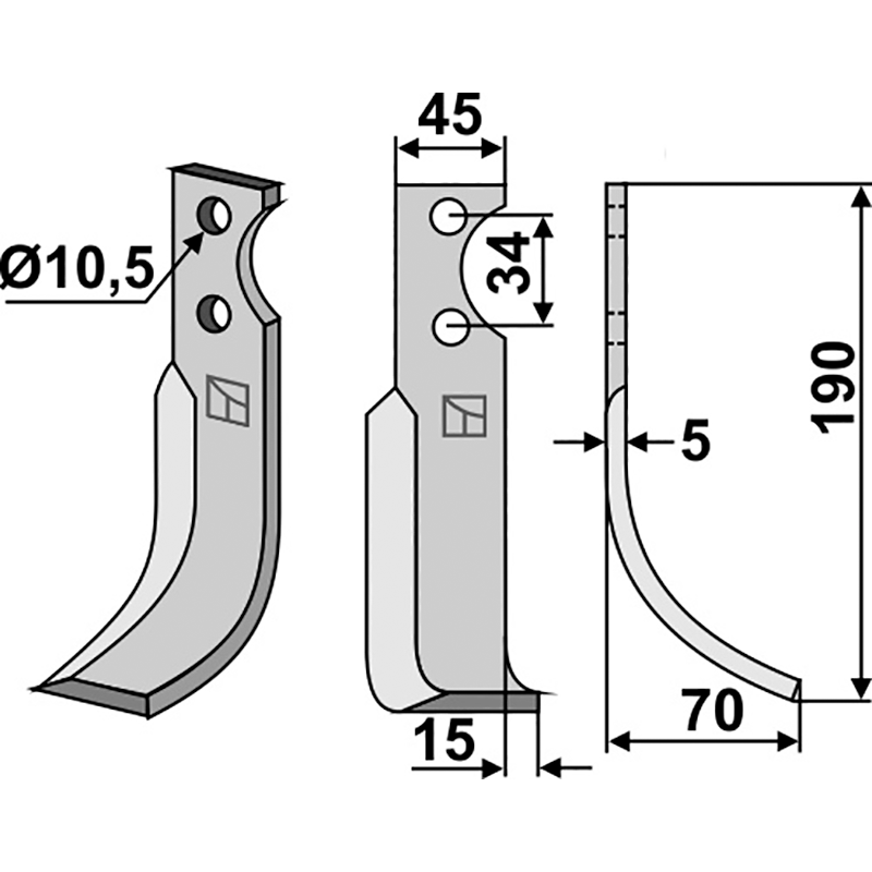 FOR-10R Fräsmesser, rechte Ausführung Fort|Barbieri Fräsmesser, rechte Ausführung IHOF FOR-10R