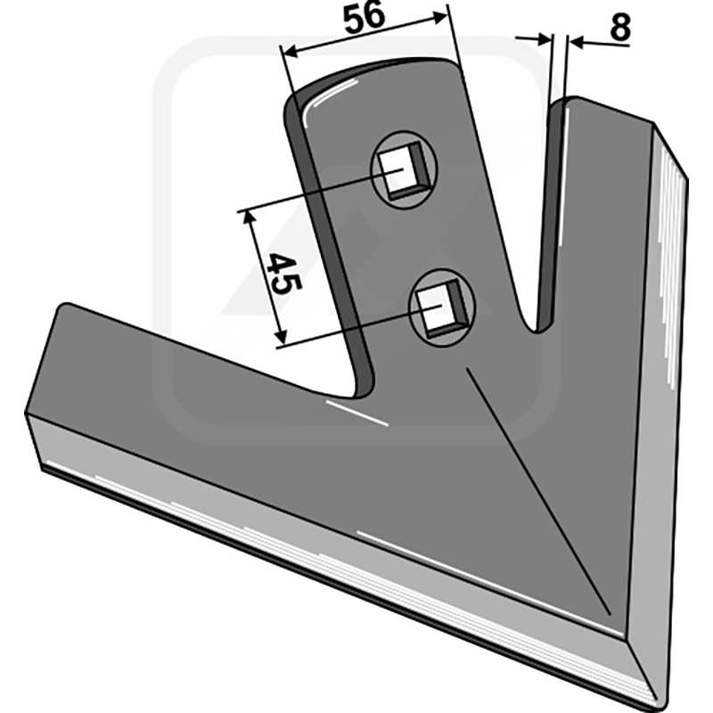 Landwirtschaft Bodenbearbeitung Grubber Schare & Leitbleche Gänsefussschar 200mm 