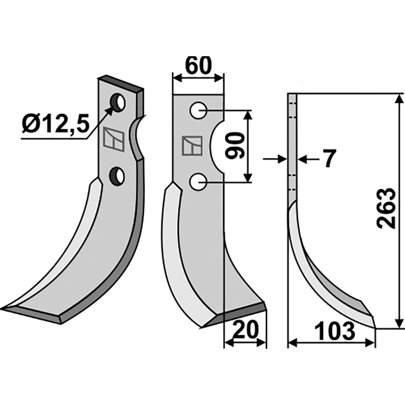 FER-02R Fräsmesser, rechte Ausführung Ferrari Fräsmesser, rechte Ausführung IHOF FER-02R