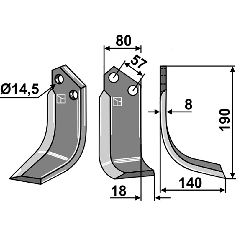 ALP-22R Fräsmesser, rechte Ausführung Alpego 01590 Fräsmesser, rechte Ausführung IHOF ALP-22R