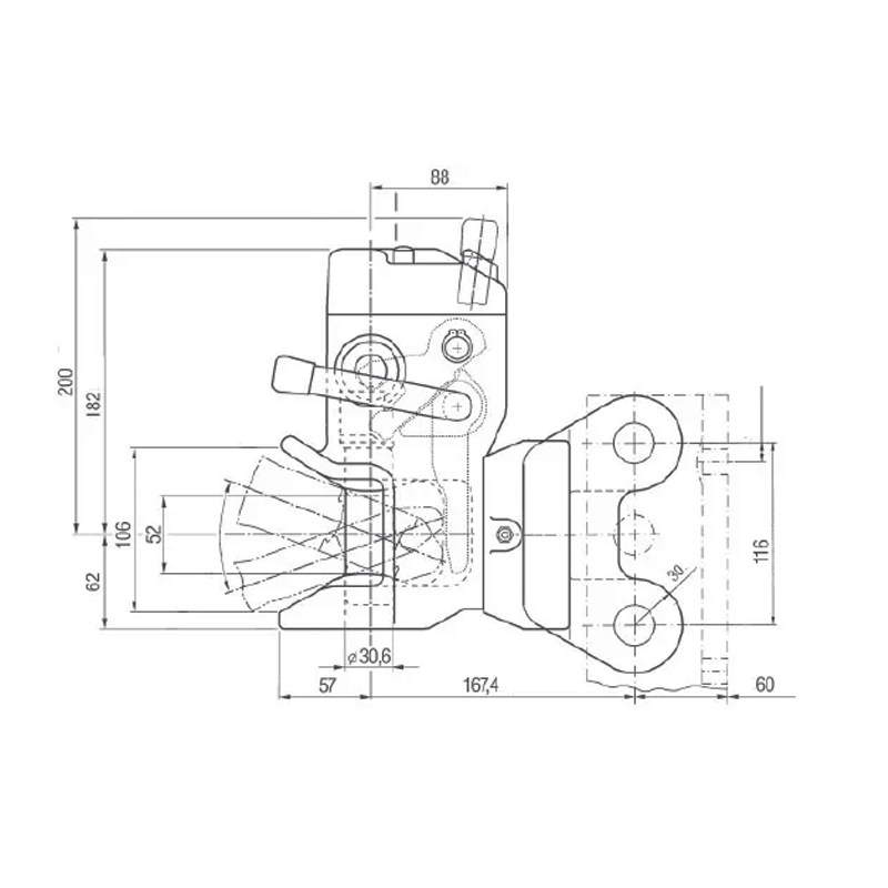 Zugmaul MB-Trac 700 800 900 1000 von Rockinger