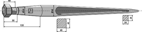 Frontladerzinken 1100mm