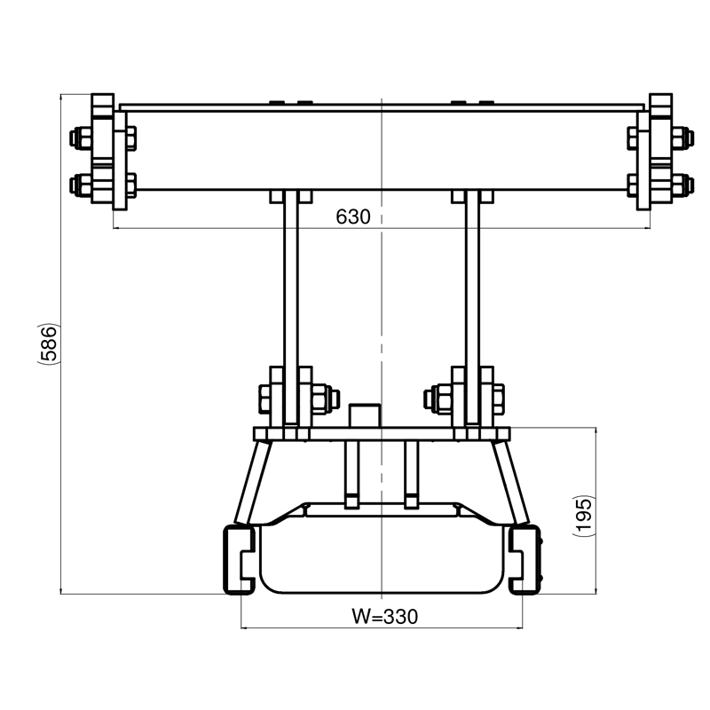 Anhängebock Scharmüller 00.135.04.0-A02 MB-Trac 65-70 bis 900 
