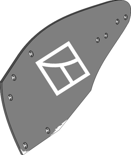 35.0059 Pflugteil Streichblech-Hinterteil - links (173427 - 173459) passend für Grégoire Besson