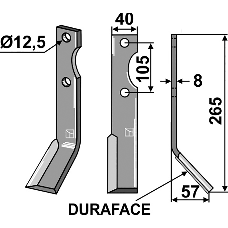 FRG-13R-DURA Fräsmesser DURAFACE, rechte Ausführung Forigo-Roteritalia Fräsmesser DURAFACE, rechte Ausführung IHOF FRG-13R-DURA