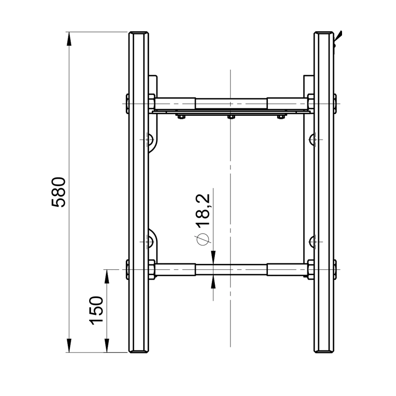Anhängebock für Passend für John Deere 3040 3050 3140 3350 3640 3650 Anhängebock Scharmüller 00.152.05.0-A17 für John Deere 3040 bis 3650