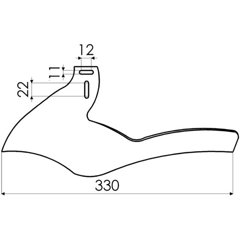 Hacktechnik Gänsefussspitze Re. 5190 Bauart Delfosse