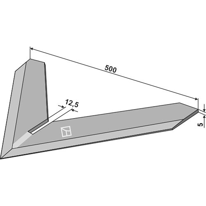 Landwirtschaft Bodenbearbeitung Grubber Schare & Leitbleche Hackschar 500mm Steketee Grubber Schare & Leitbleche Hackschar 500mm Steketee