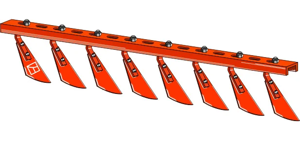 Abstreiferschiene mit 8 Spaten - links | 3100-8 Abstreiferschiene mit 8 Spaten - links (3100-8)
