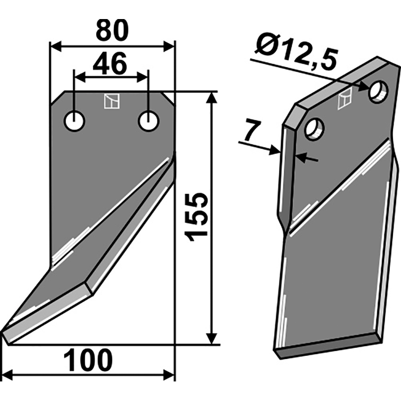 FRG-06L Rotorzinken, linke Ausführung Forigo-Roteritalia G2596011 Rotorzinken, linke Ausführung IHOF FRG-06L