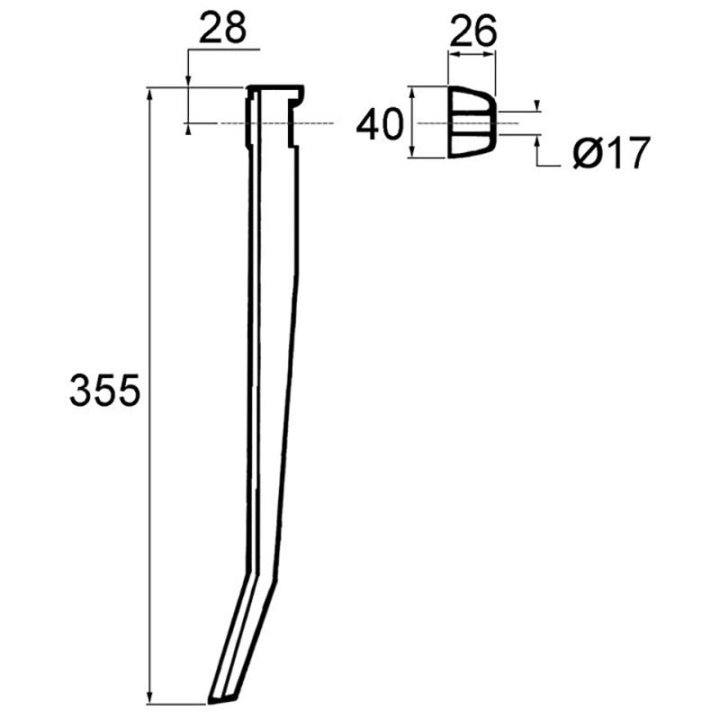 Kreiseleggenzinken 40X360 Rh83A Kuhn