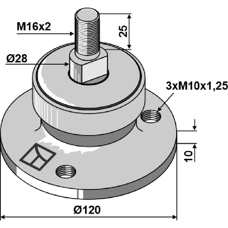 Landwirtschaft Bodenbearbeitung Scheibeneggen Zubehör Lager mit Gewinde M16 Landwirtschaft Bodenbearbeitung Scheibeneggen Zubehör Lager mit Gewinde M16