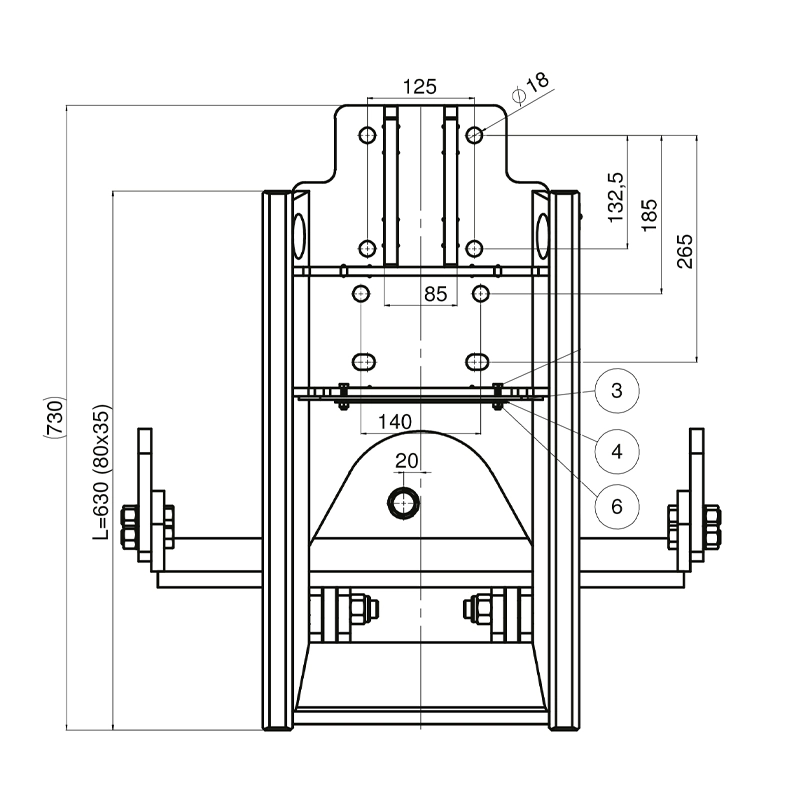 Lagerbock Scharmüller 00135012A02 für MB Trac 1000, 1100 Anhängebock Lagerbock Scharmüller 00135012A02 für MB Trac 1000, 1100