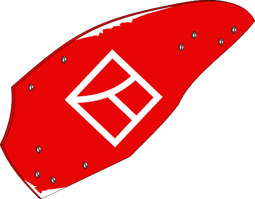 33.0049 Pflugteil Streichblech-Hinterteil - 14'' - 18'' - links (KK063293) passend für Kverneland