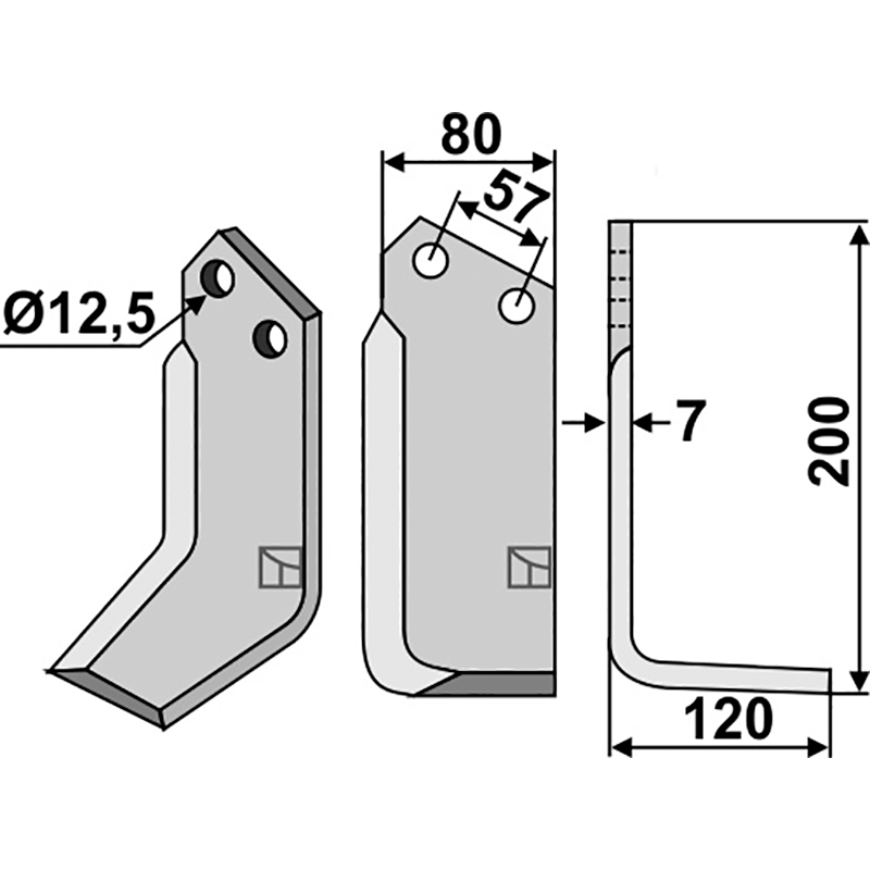 Breviglieri B2-B12-BV2 (20439) Fräsmesser, rechte Ausführung IHOF BRE-09R