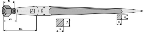 Frontladerzinken 600mm