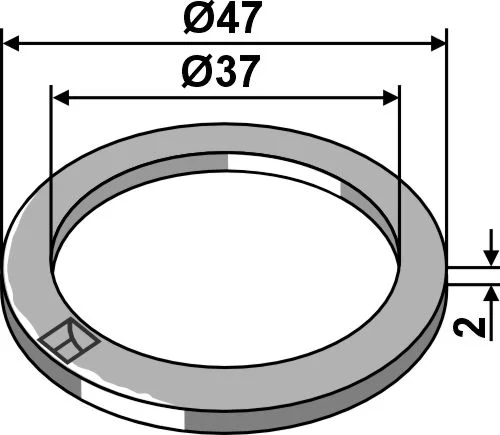 Passscheibe Ø47x2xØ37