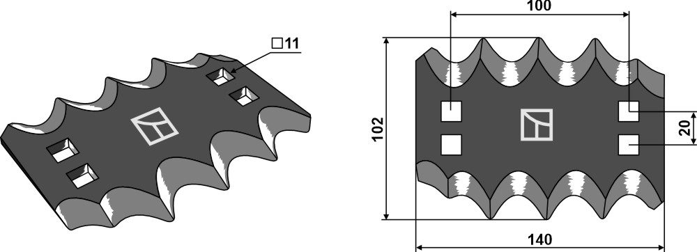 Futtermischwagenmesser, rechts