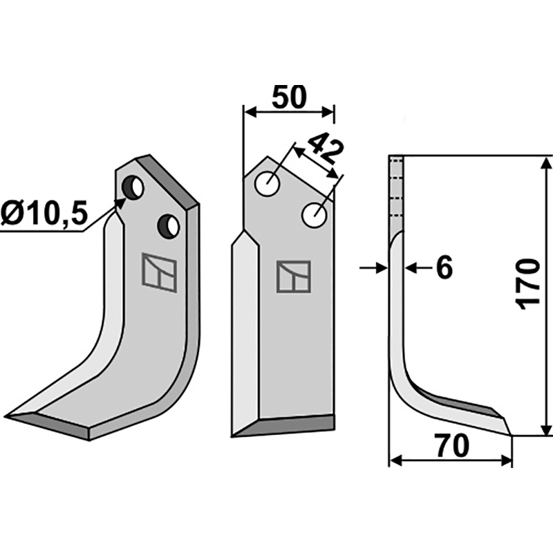 NIB-07R Fräsmesser, rechte Ausführung Nibbi Bruno K4303230 Fräsmesser, rechte Ausführung IHOF NIB-07R