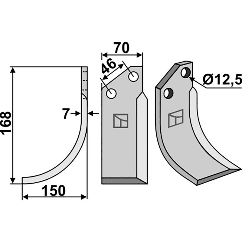 Muratori 12002901 Fräsmesser, linke Ausführung IHOF MUR-19L