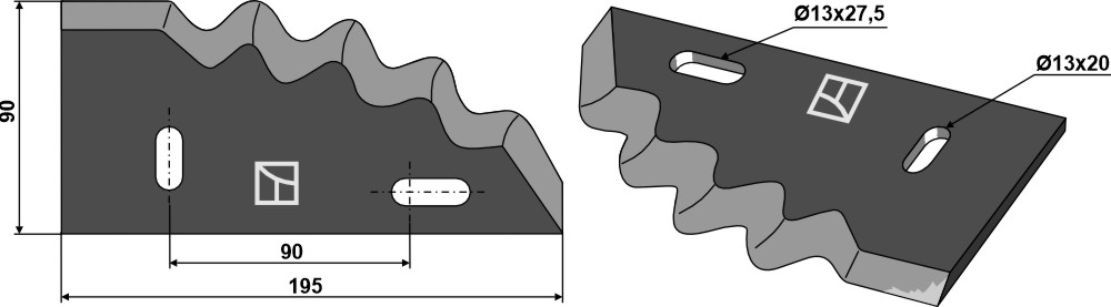 Futtermischwagenmesser, links