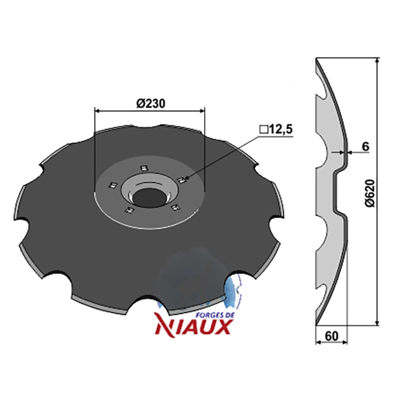 Landwirtschaft Bodenbearbeitung Scheibeneggen Scheibe gezackt Lemken|Niaux Landwirtschaft Bodenbearbeitung Scheibeneggen Scheibe gezackt Lemken|Niaux