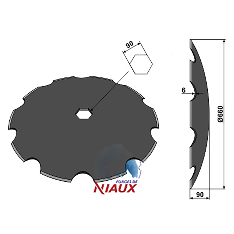 Landwirtschaft Bodenbearbeitung Scheibeneggen Scheibe gezackt Niaux Landwirtschaft Bodenbearbeitung Scheibeneggen Scheibe gezackt Niaux