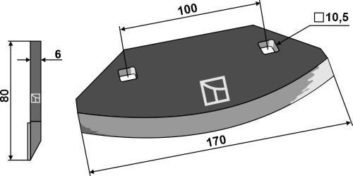 Futtermischwagenmesser - Hartmetallbeschichtet