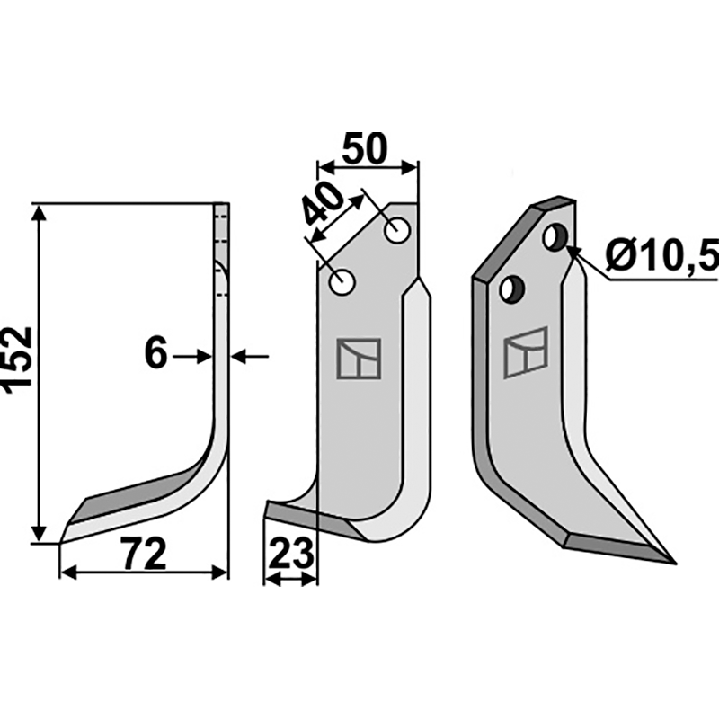PAS-15L Fräsmesser, linke Ausführung Pasquali 478 - 500099 Fräsmesser, linke Ausführung IHOF PAS-15L