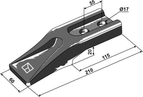 Standard Zahn für Frontladerschaufeln