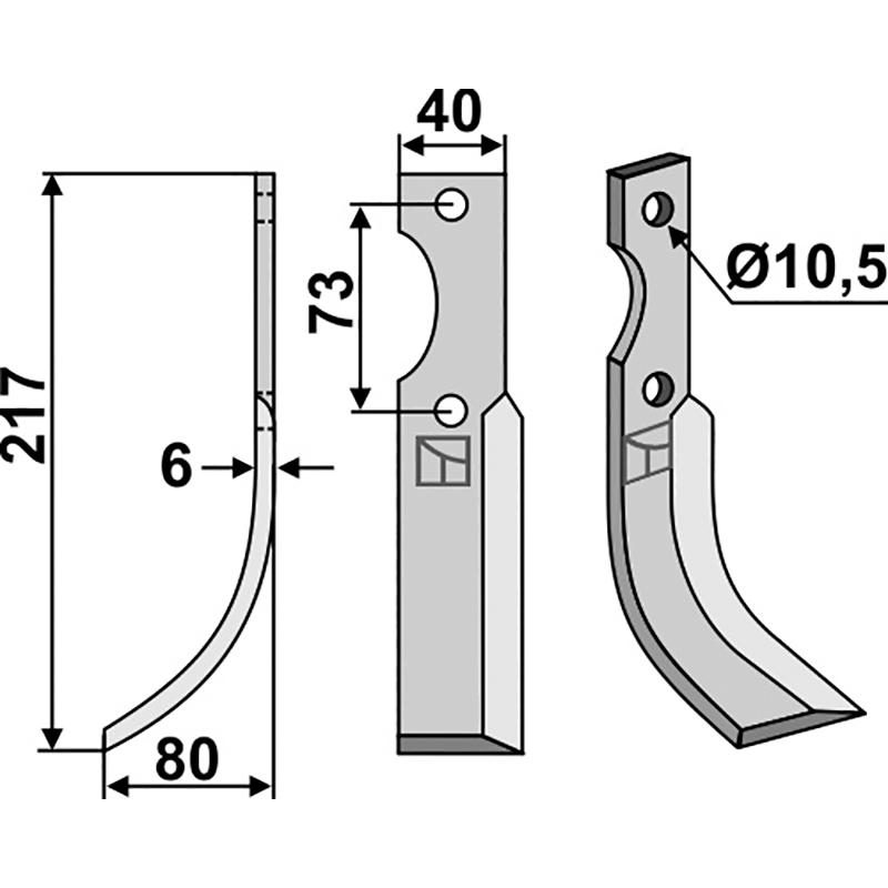 PAB-02L Fräsmesser, linke Ausführung Eurosystem|Ferrari|Pasbo 220015206|34|72059001 Fräsmesser, linke Ausführung IHOF PAB-02L