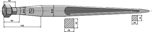 Schwerlastzinken 800mm