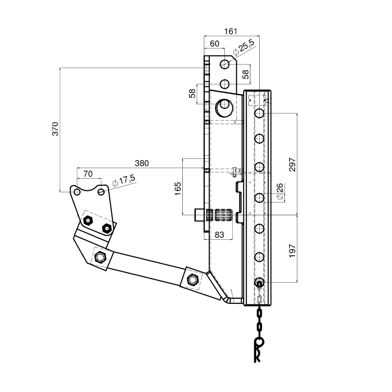 Anhängebock Scharmüller 00.135.04.0-A02 MB-Trac 65-70 bis 900 