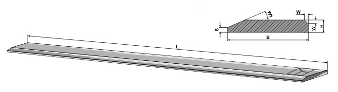 Schürfschiene - 200x20x1000