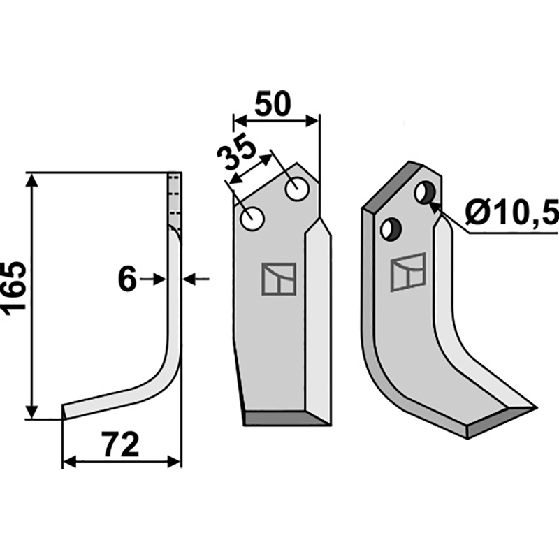 Nibbi|Valpadana Decimo|102281 Fräsmesser, linke Ausführung IHOF NID-04L