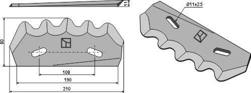 Futtermischwagenmesser, links