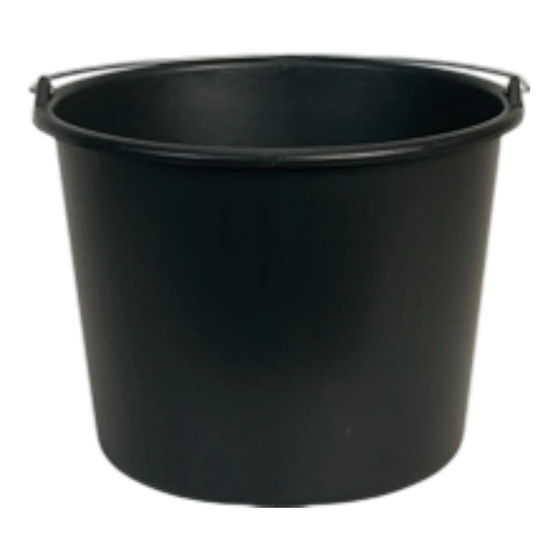 Baueimer GRIPLINE D 12l, schwarz Kunststoff