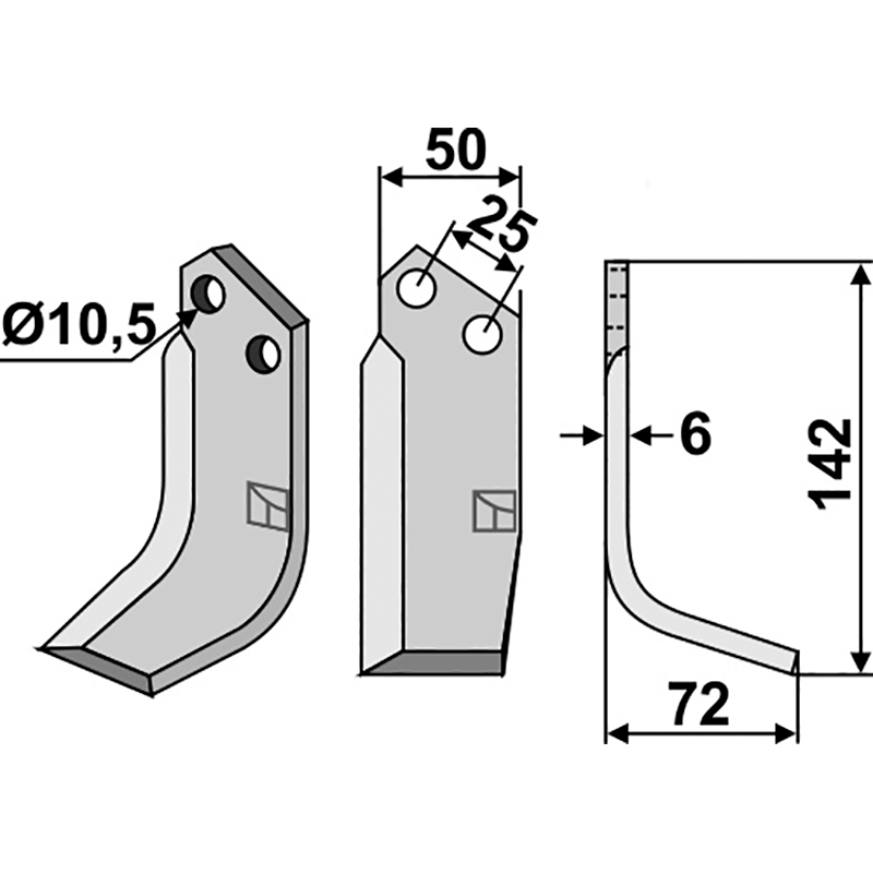 FER-23R Fräsmesser, rechte Ausführung Ferrari 72 Fräsmesser, rechte Ausführung IHOF FER-23R