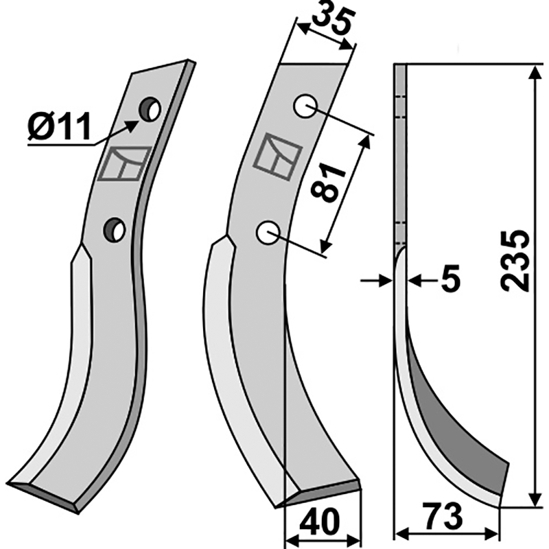 Honda 510-560 Fräsmesser, rechte Ausführung IHOF HON-06R
