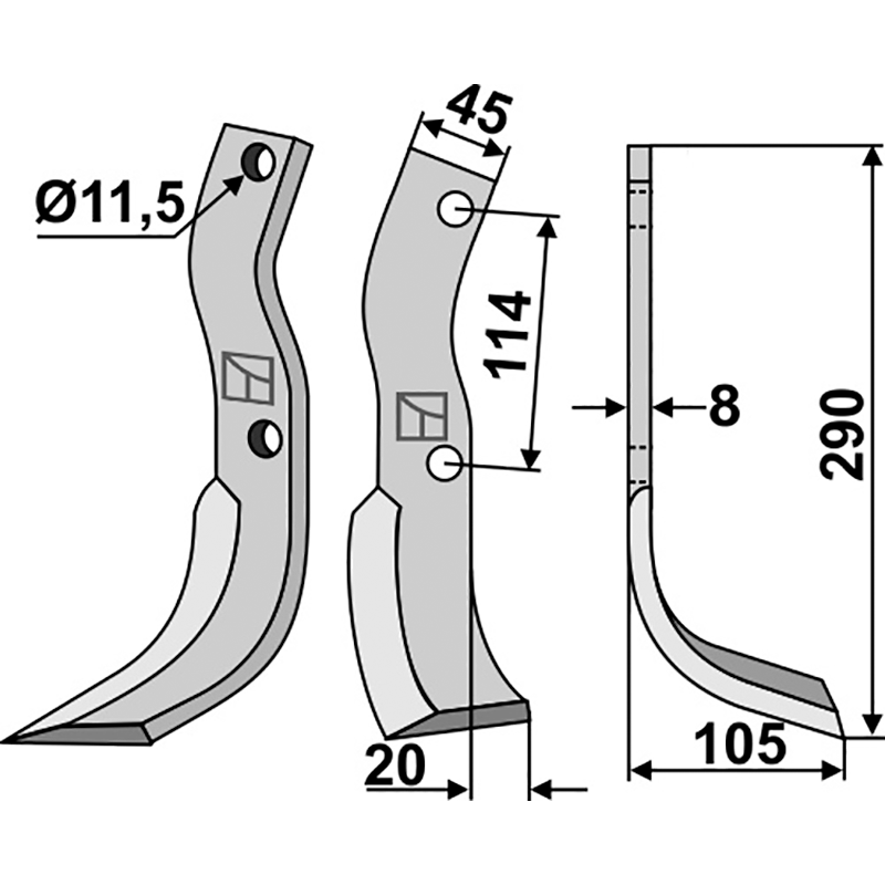 Howard 626094(624399) Fräsmesser, rechte Ausführung IHOF HOW-14R