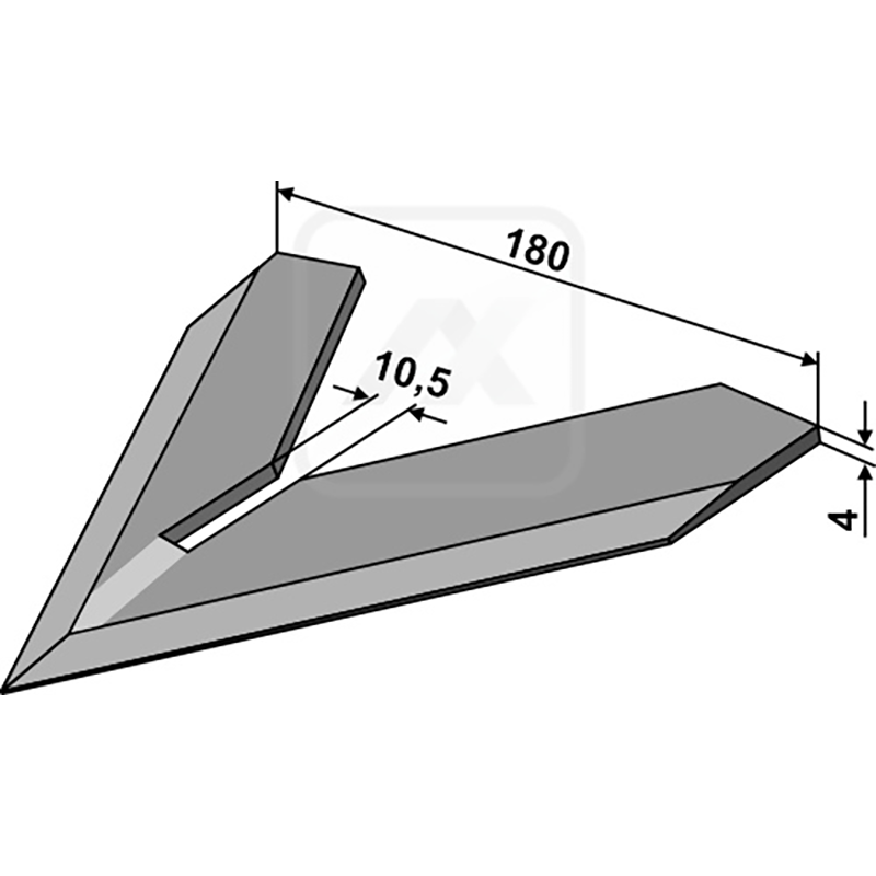 Landwirtschaft Bodenbearbeitung Grubber Schare & Leitbleche Hackschar 180mm Steketee Grubber Schare & Leitbleche Hackschar 180mm Steketee