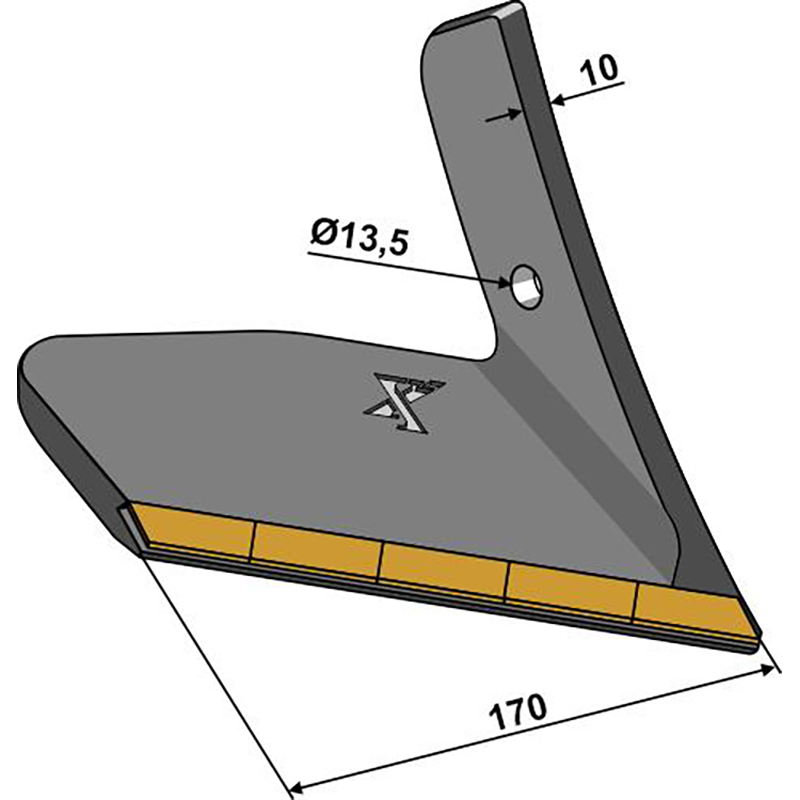 Landwirtschaft Bodenbearbeitung Grubber Schare & Leitbleche Ersatzflügel - Hartmetall - links Landwirtschaft Bodenbearbeitung Grubber Schare & Leitbleche Ersatzflügel - Hartmetall - links