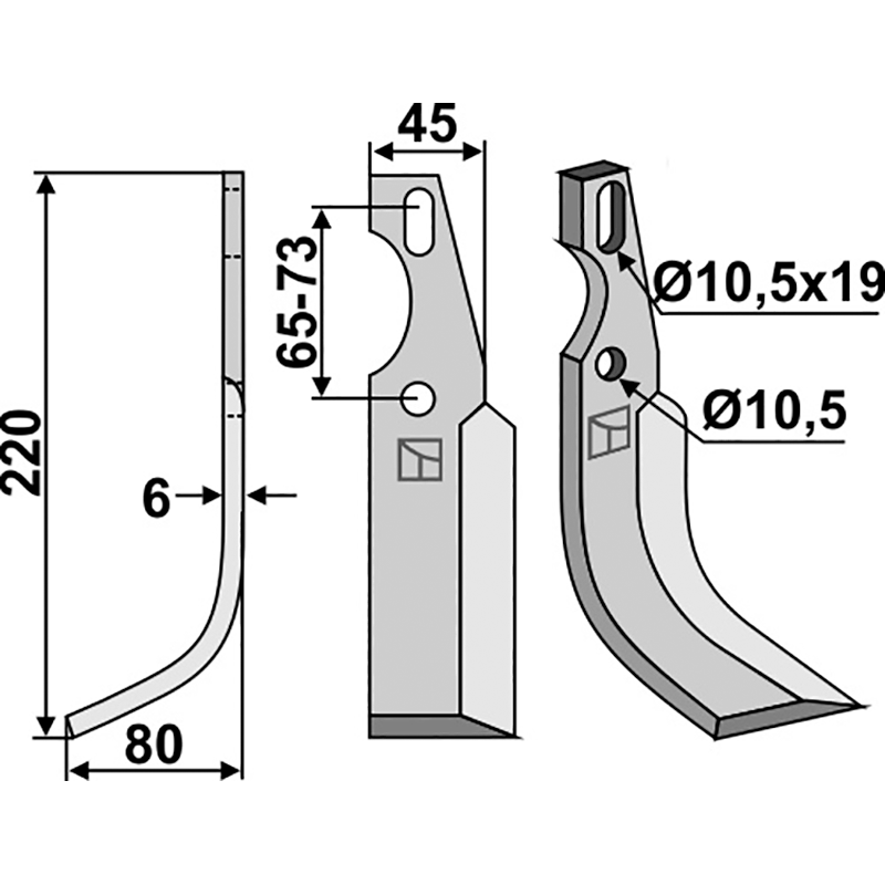DIE-03L Universal Fräsmesser, linke Ausführung Diesse Universal Fräsmesser, linke Ausführung IHOF DIE-03L