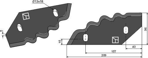 Futtermischwagenmesser, links