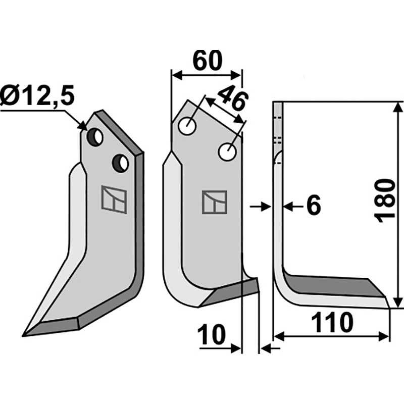 Muratori|Sovema 12000301|900111020 Fräsmesser, rechte Ausführung IHOF MUR-06R
