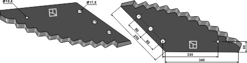 Futtermischwagenmesser - Hartmetallbeschichtet