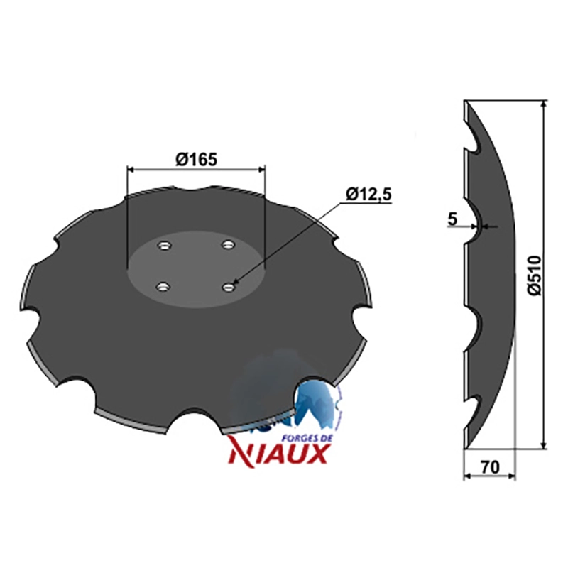 Landwirtschaft Bodenbearbeitung Scheibeneggen Scheibe gezackt Lemken|Niaux