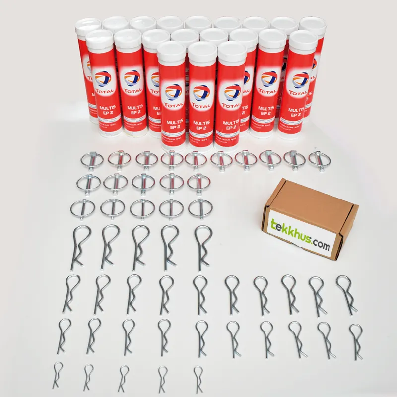 Fettkartuschen 400g von TOTAL und Splinte-SET (50er) als Service-SET Fettkartuschen 400g von TOTAL und Splinte-SET (50er) als Service-SET