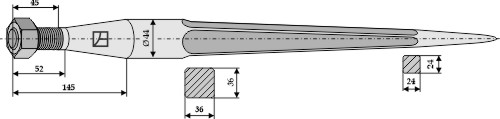 Frontladerzinken 910mm
